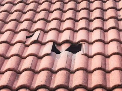 Close Up of a Roof With a Hole in It — Cp Roofing in Harrington, NSW