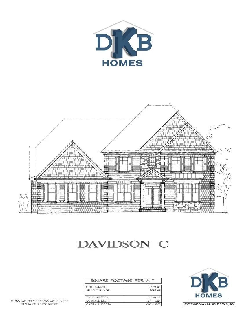 Architectural rendering of a two-story house, 