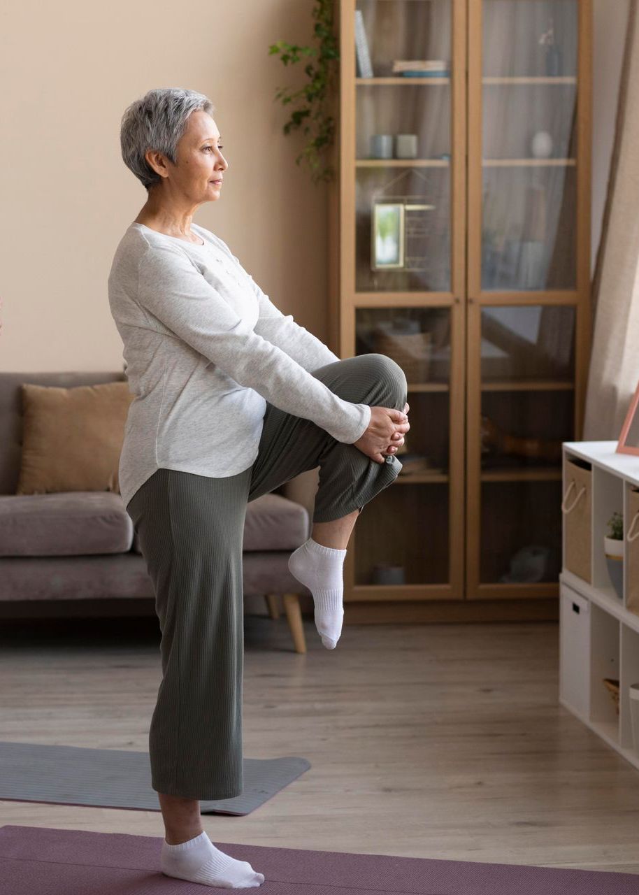Senior with Parkinson's Home Training