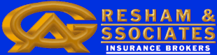 A logo for resham & associates insurance brokers
