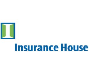 The logo for insurance house has a green square with the letter i on it.