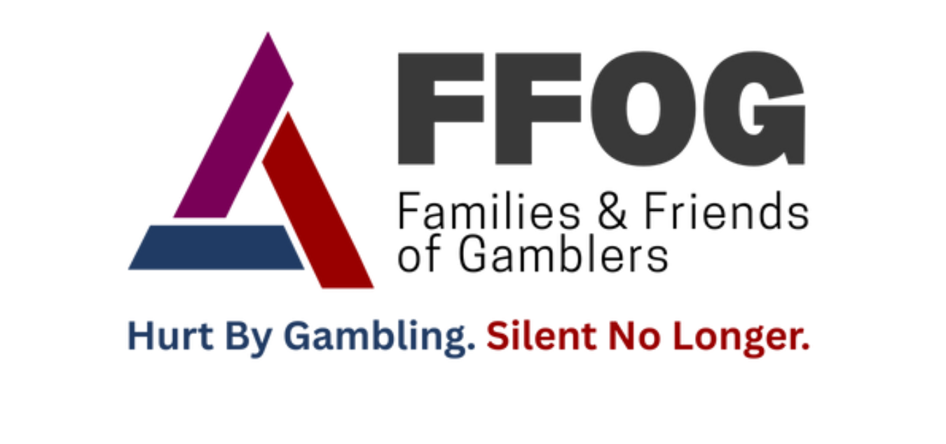 FFOG logo with tagline “Families & Friends of Gamblers” and text “Hurt by Gambling. Silent No Longer.”