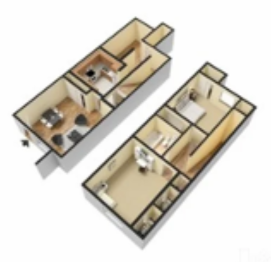 Floor Plan: 2 Bed · 2 Bath · TBD SQ. FT.