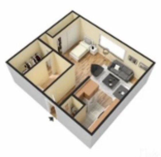 Floor Plan: Studio · 1 Bath · TBD.