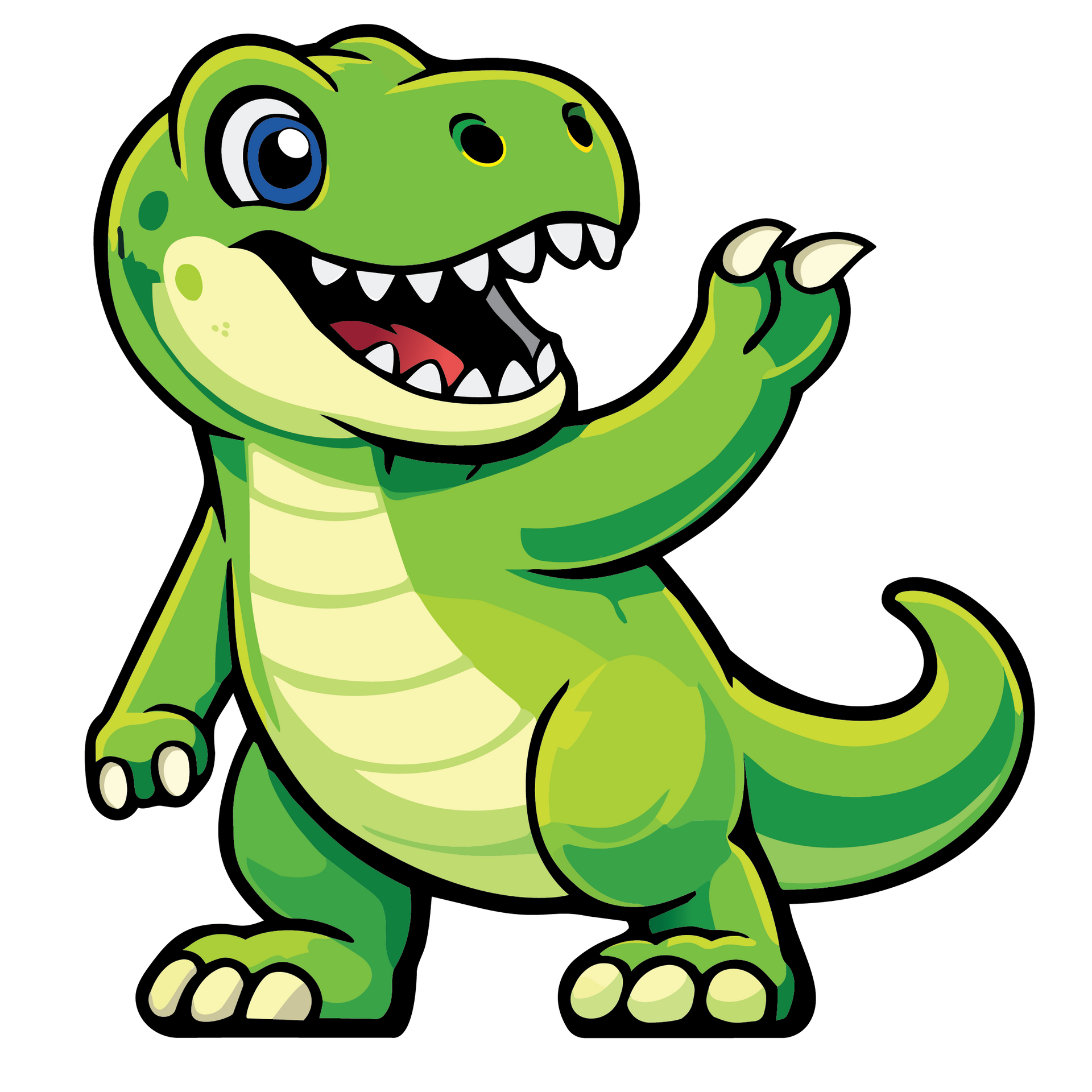 EKKO Lawns dinosaur mascot