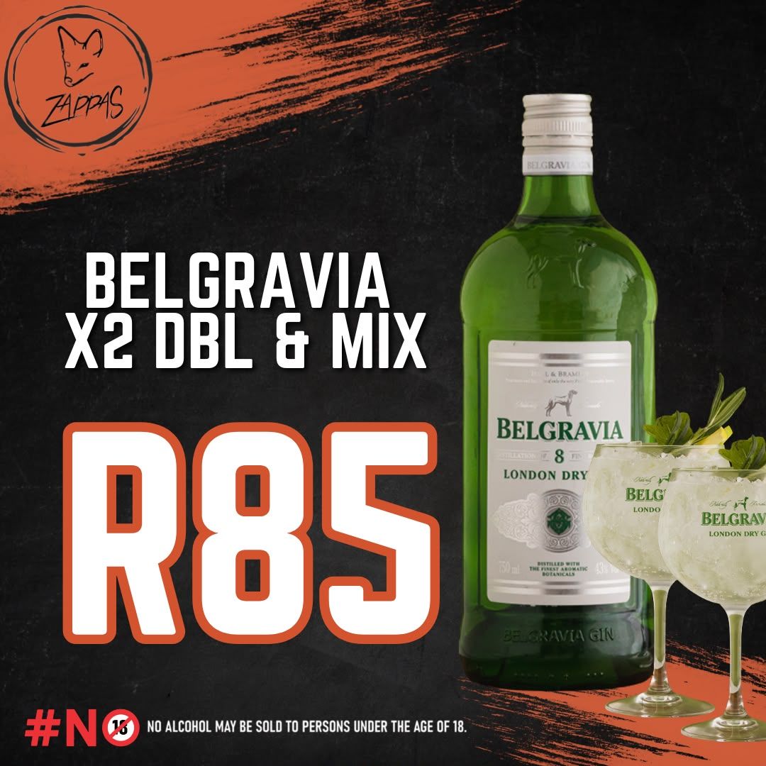 Drinks Special at Zappas Murrayfield, Pretoria.