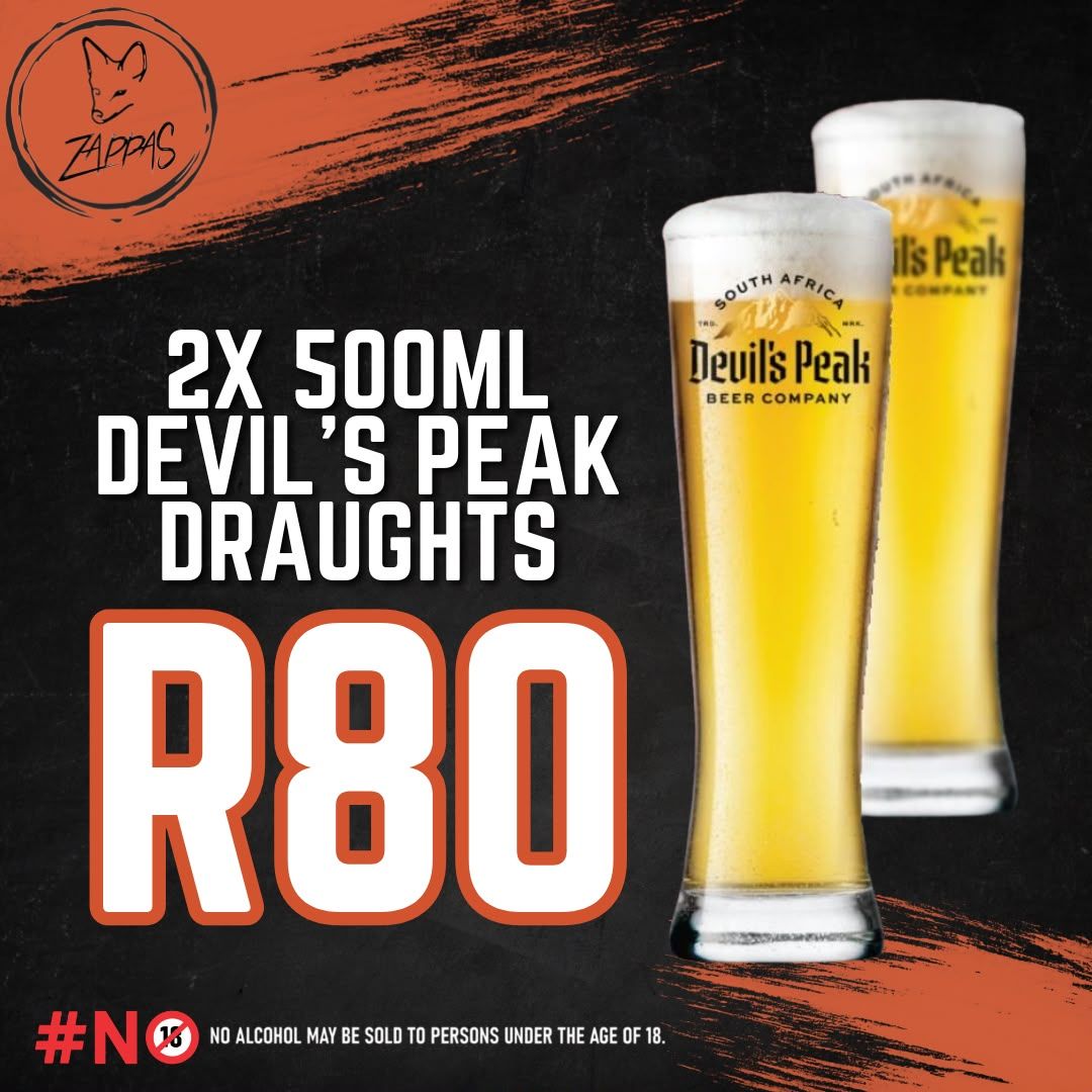 Drinks Special at Zappas Murrayfield, Pretoria.