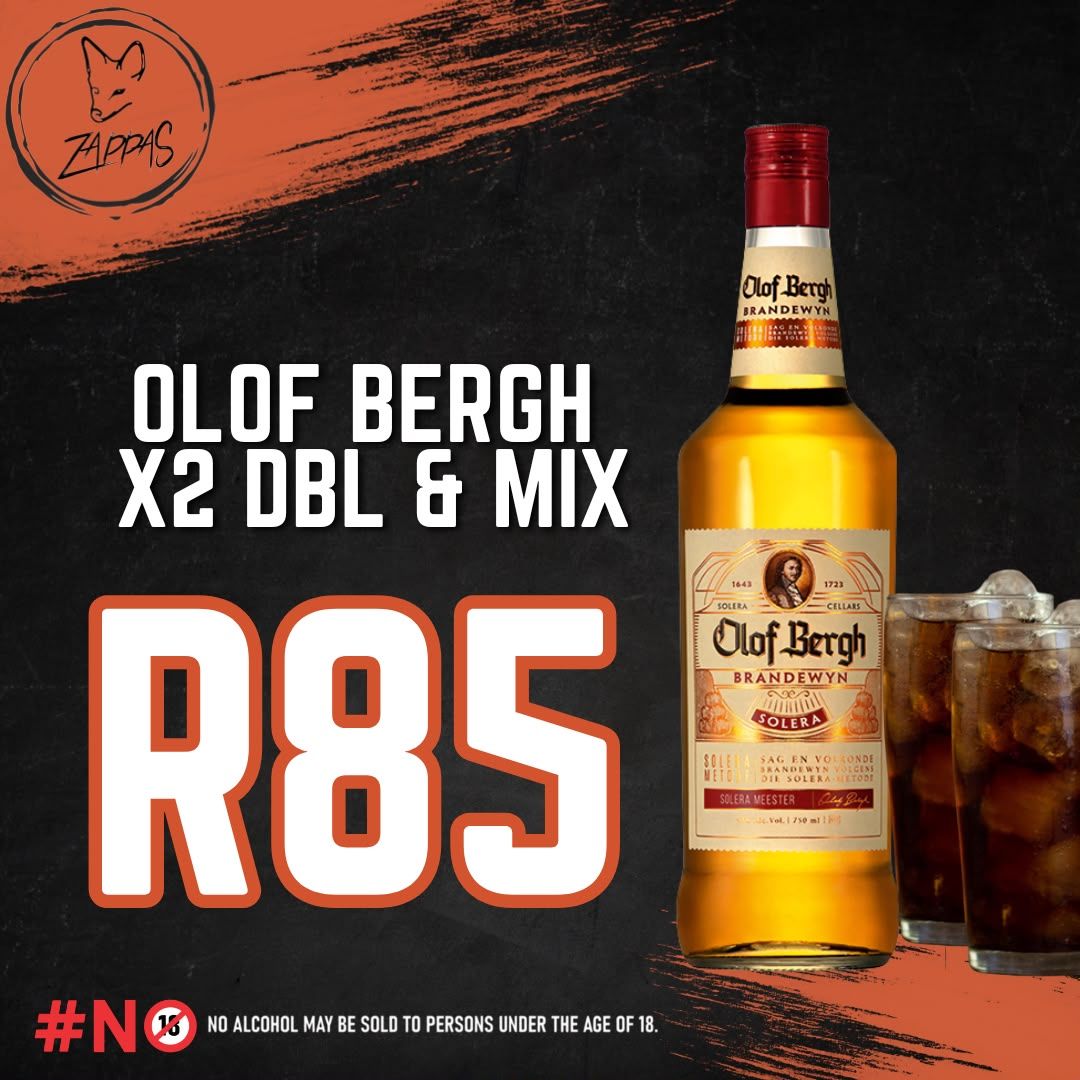 Drinks Special at Zappas Murrayfield, Pretoria.