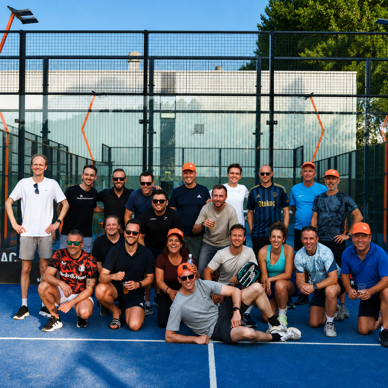 Deelnemers doen mee aan een bedrijfsuitje bij Squash & Padelclub Ridderkerk