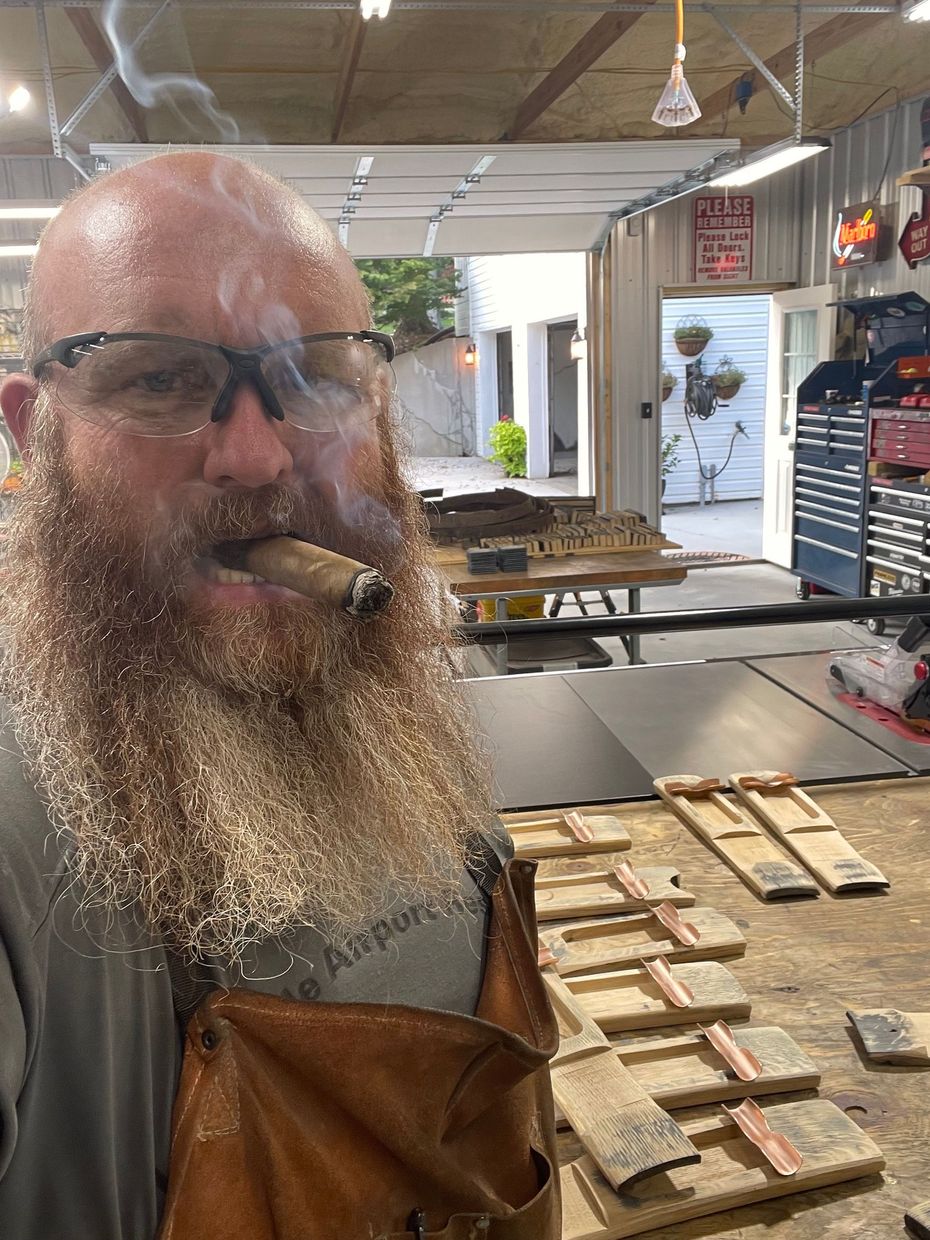 Man smoking a cigar