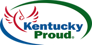 A kentucky proud logo with a bird on it