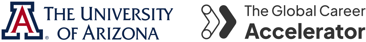 University of Arizona and The Global Career Accelerator logos