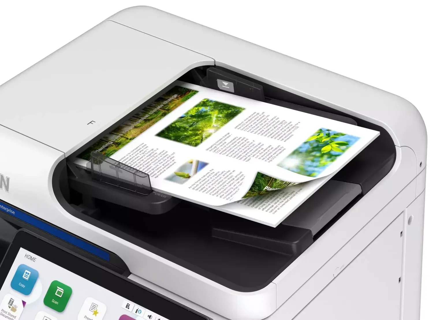 Epson AM-C400 — kolorowy wydruk na tacy odbiorczej