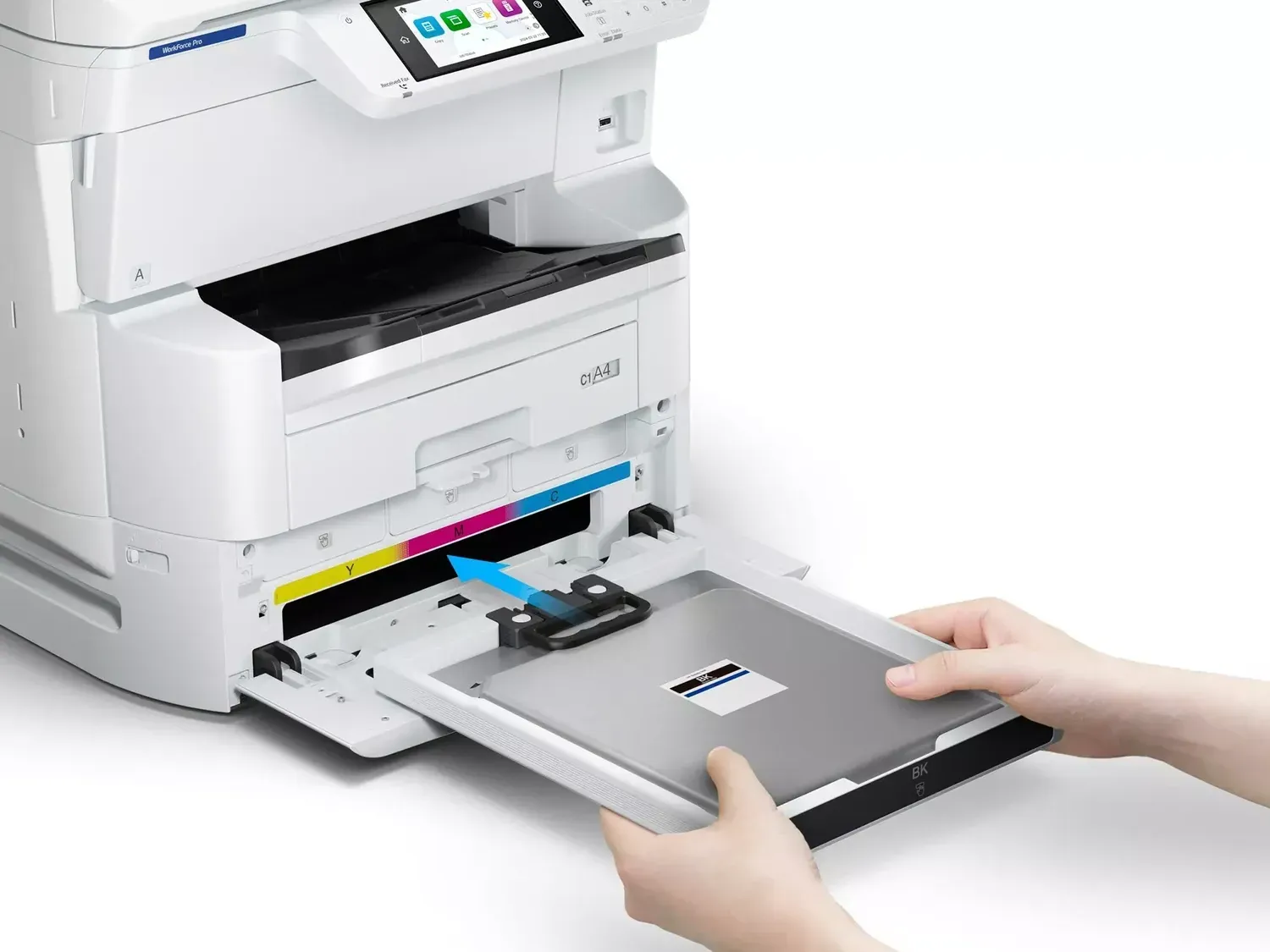Epson EM-C8100RDWF — wymiana superwydajnego wkładu z atramentem