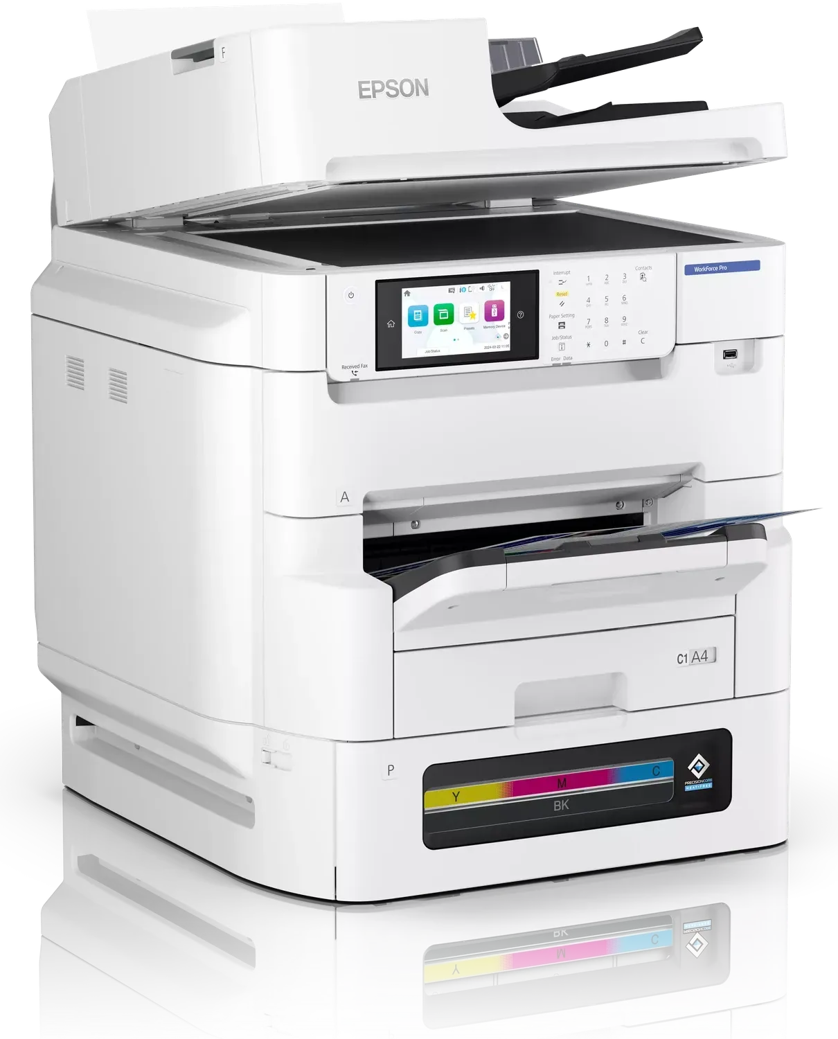 Epson EM-C8101RDWF — kolorowe urządzenie wielofunkcyjne A3 z panelem dotykowym 12,7 cm