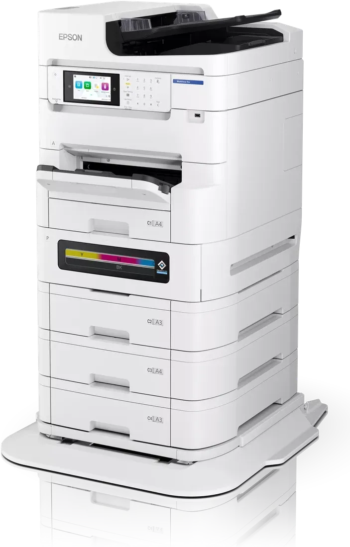 Epson EM-C8101RDWF — pełna konfiguracja z dodatkowymi kasetami (do 1835 arkuszy)