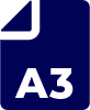 Niebieska ikona dokumentu oznaczona jako „A3”.