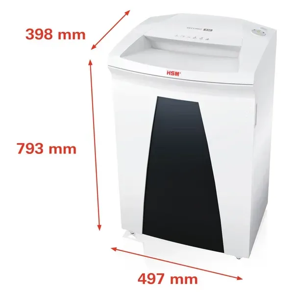 Wymiary HSM SECURIO B32: 497 × 398 × 793 mm