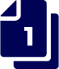 Niebieska ikona dokumentu z liczbą „1”.