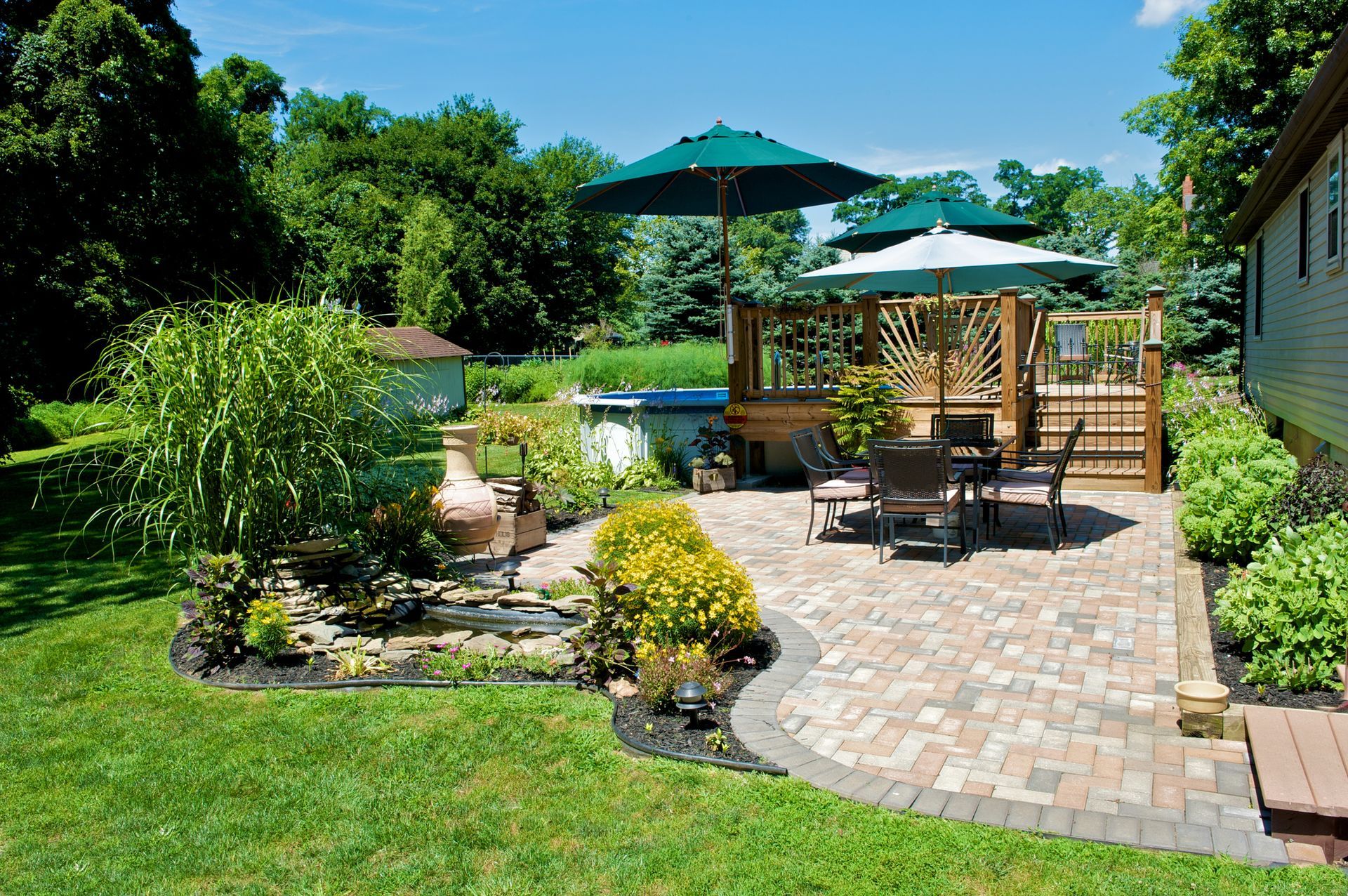 Backyard Patio — Lansing, MI — Lawn Sprinklers