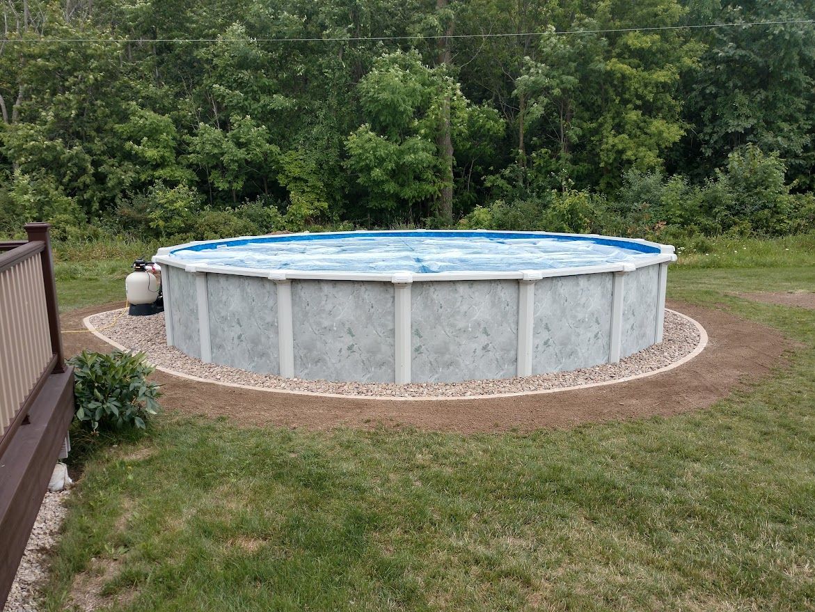 pool decorative landscape curbing