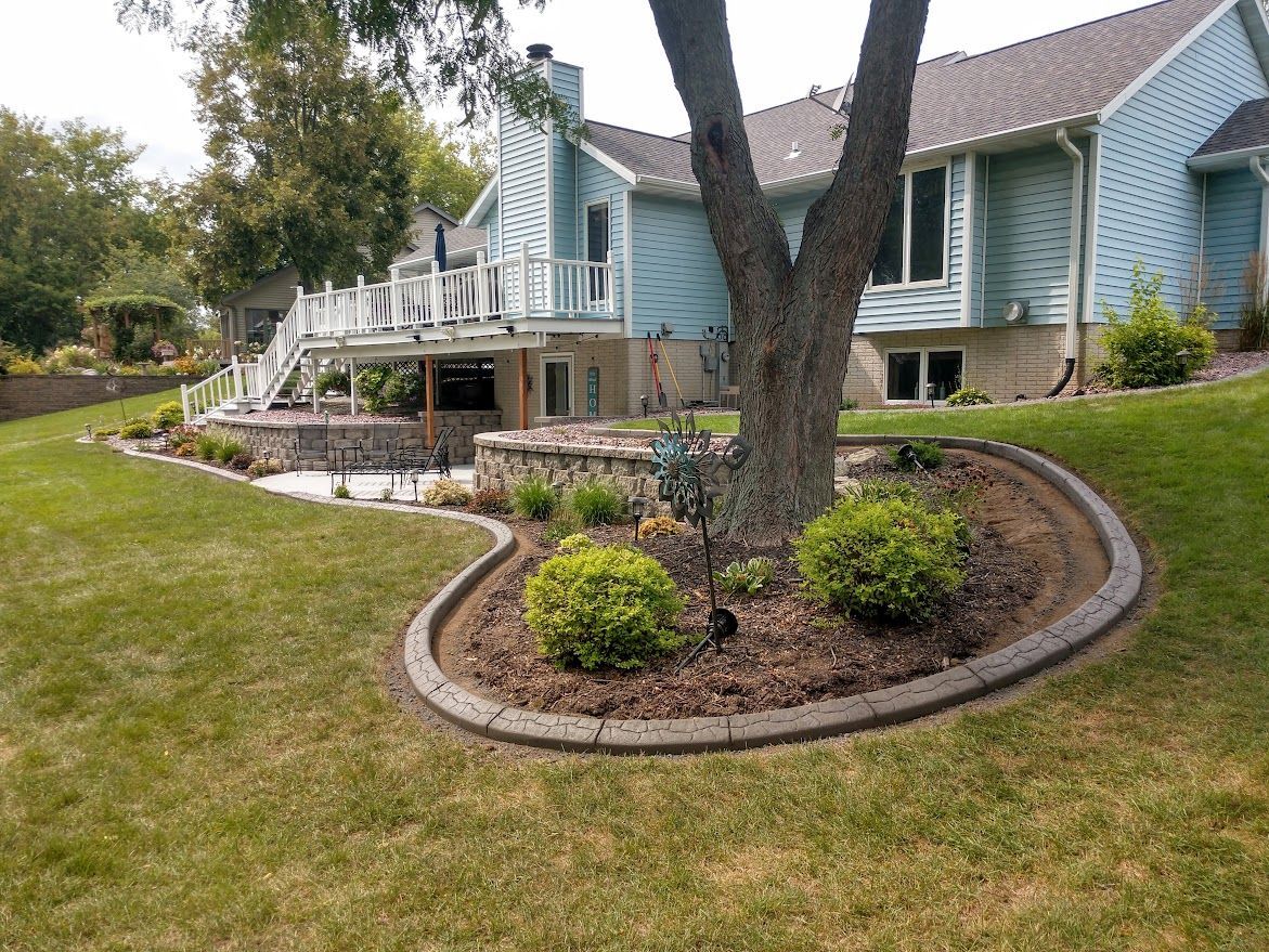 existing home decorative landscape curbing