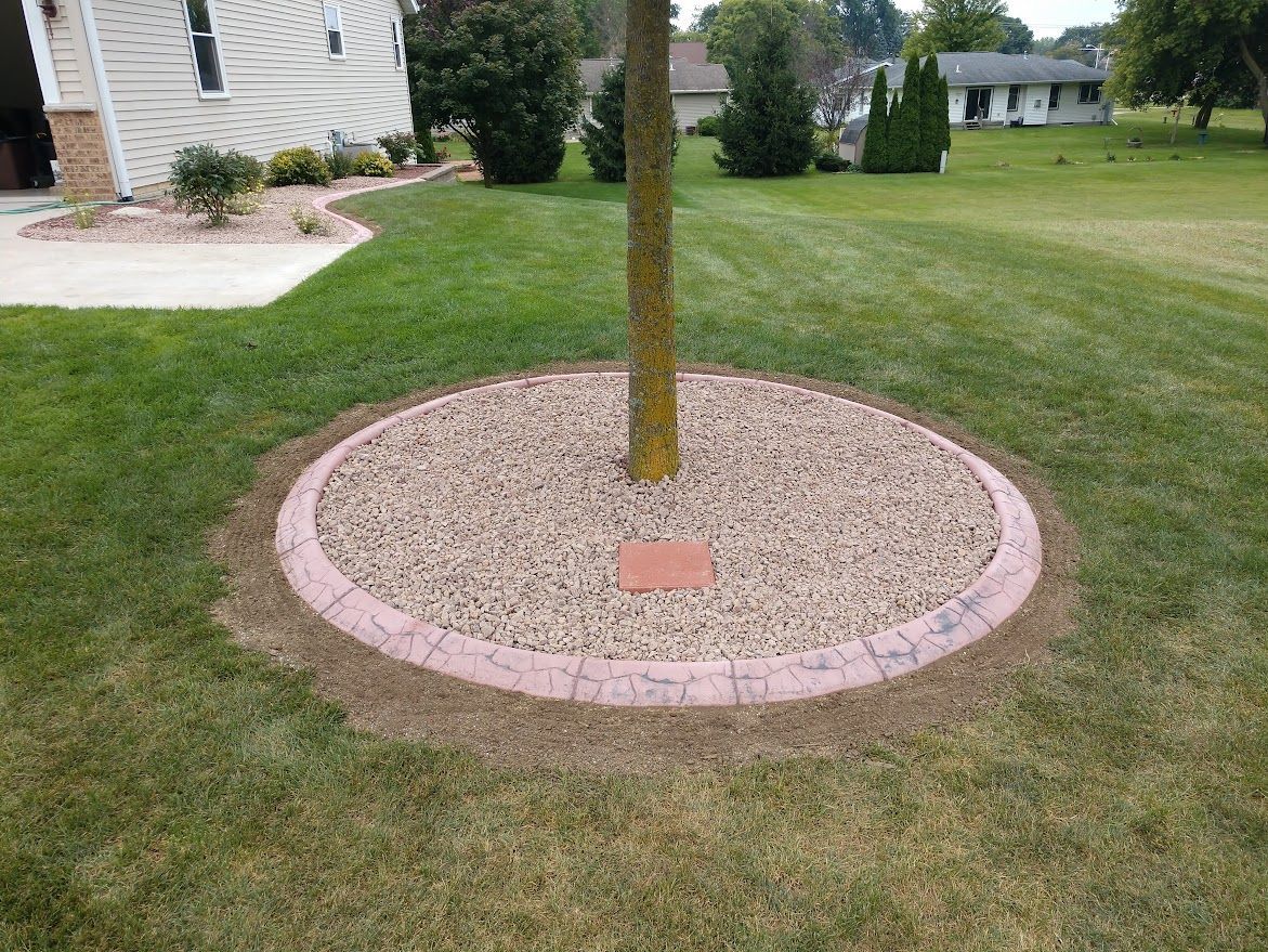 round decorative landscape curbing