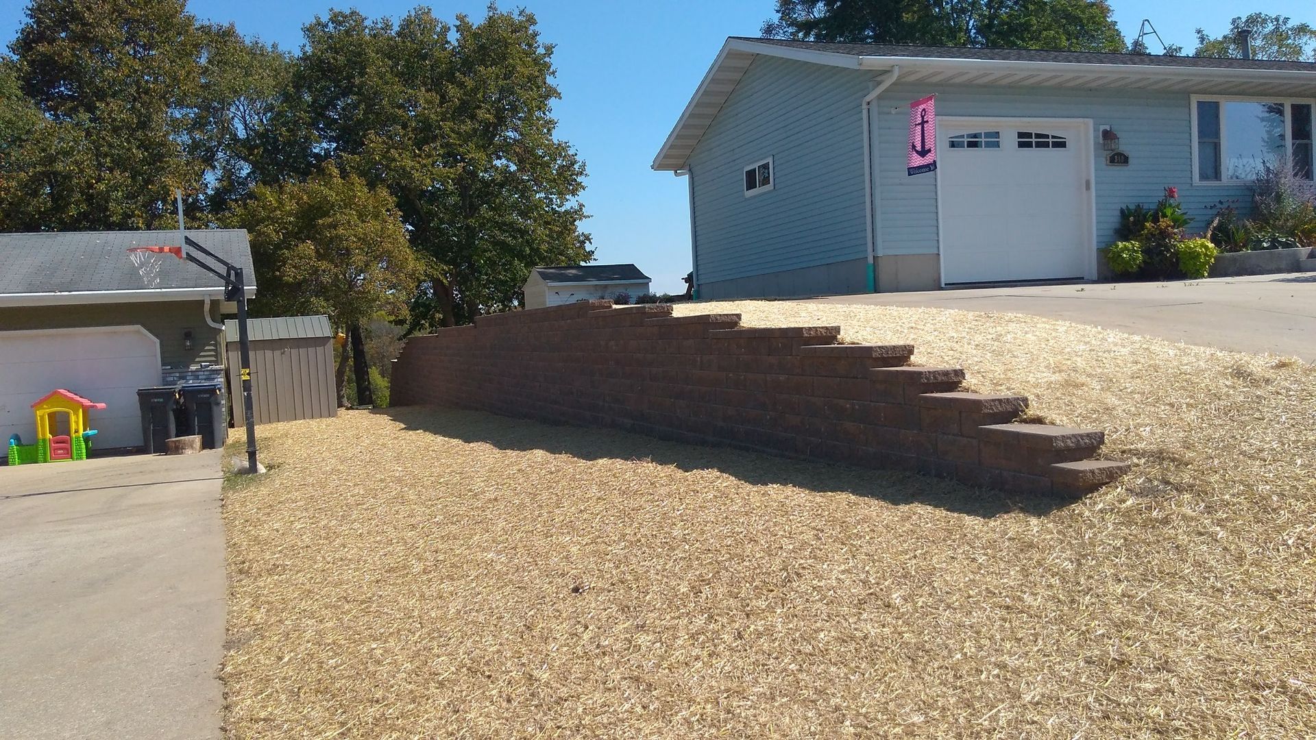 landscaping retaining wall brownsville wi