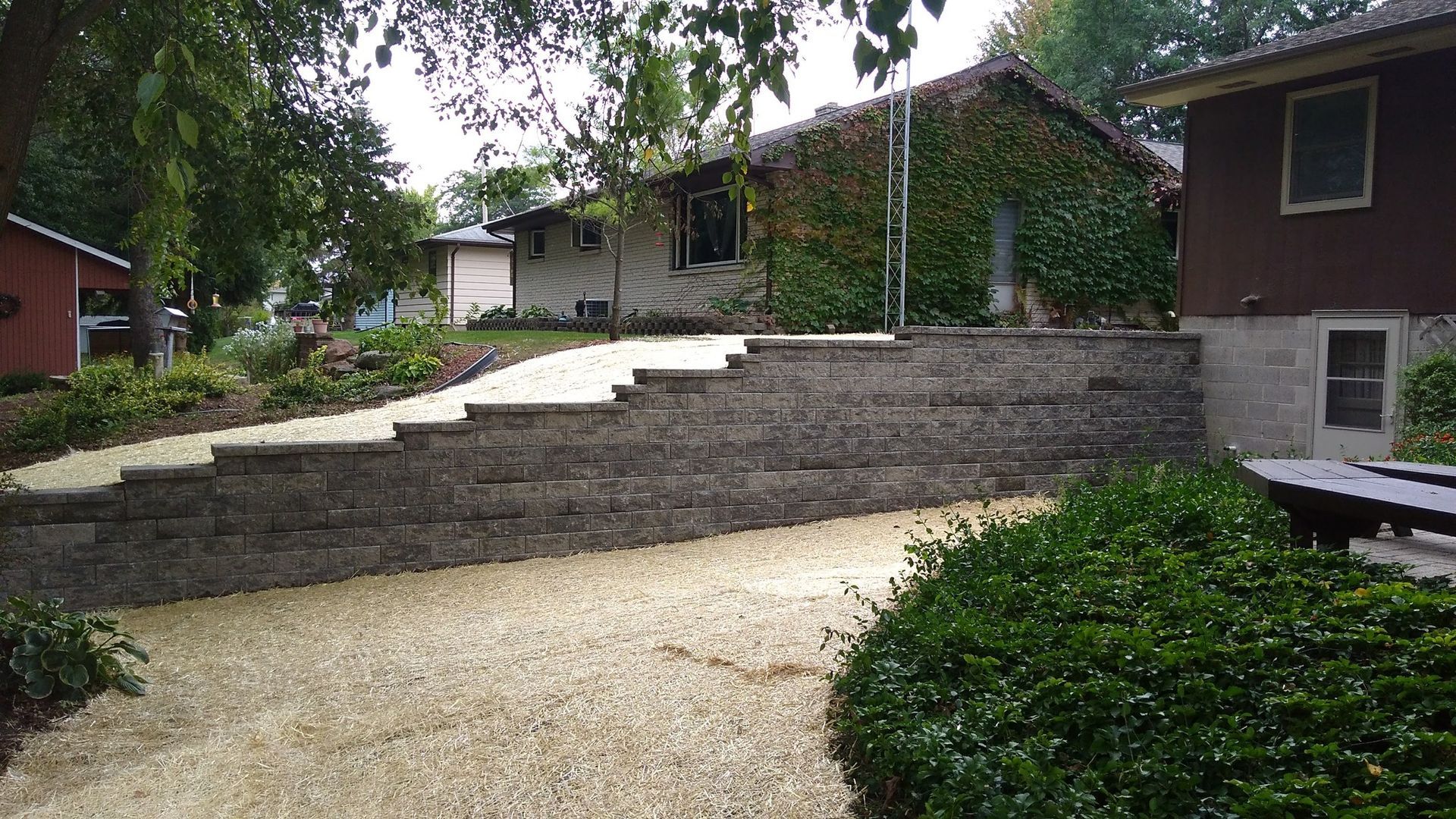 landscaping retaining wall brownsville wi