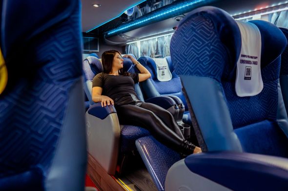 poltrona leito no ônibus da jamjoy