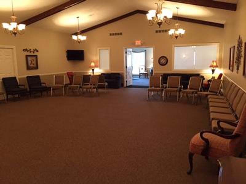 Gathering Area / Chapel prepared for a Visitation or Gathering of Wells & Cruz Family Funeral Home and Cremation Care Family Owned Since 1926
