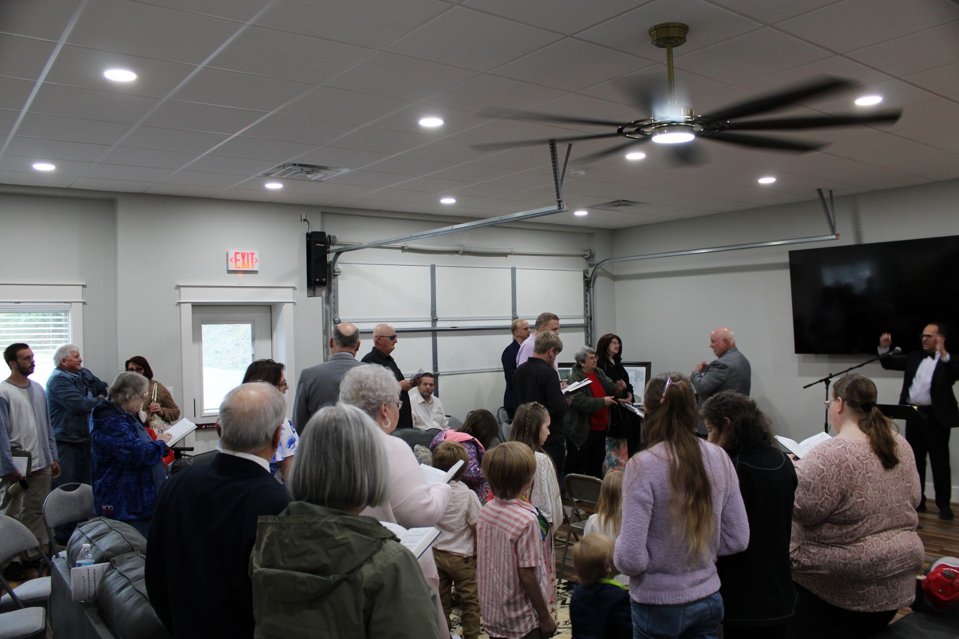 Easter service in Outreach Center