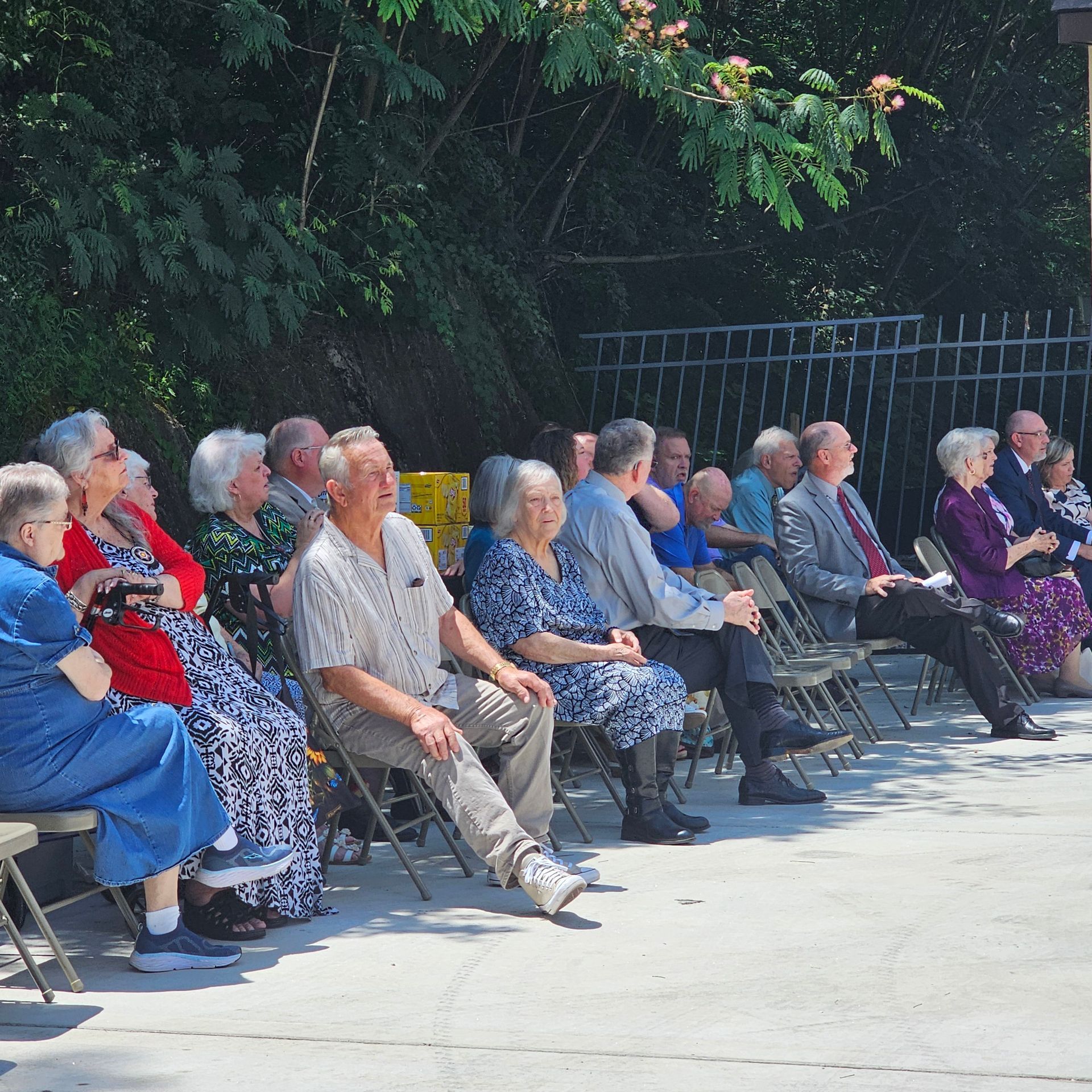 Special service outdoors at the Outreach Center