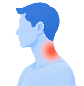 Neck pain illustration