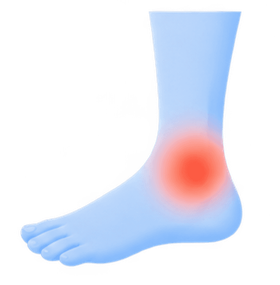 Foot and ankle pain illustration
