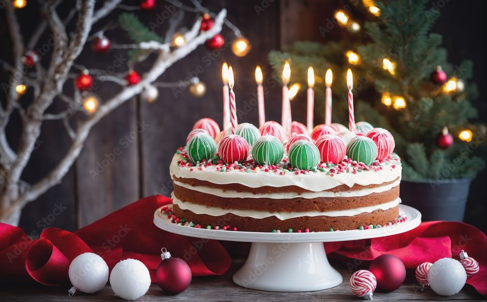 december birthday cake