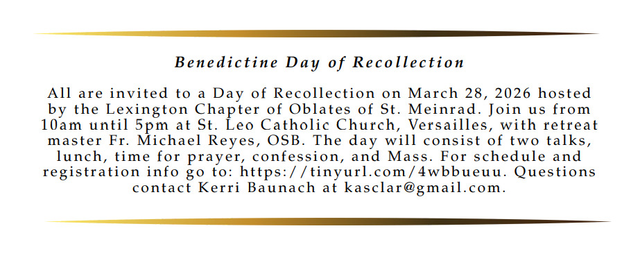 benedictine day of recollection img
