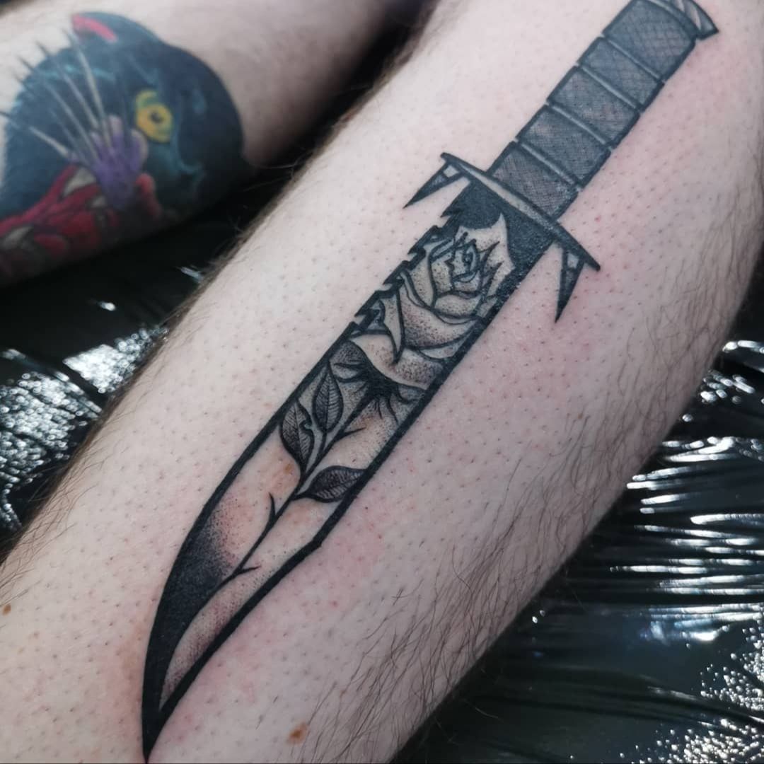 Blackwork tattoo artist leith john