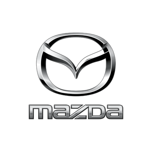 The mazda logo is on a white background.
