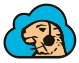 A cartoon drawing of a camel wearing a headset