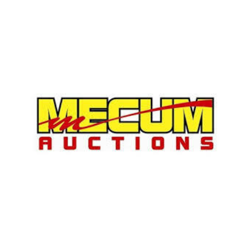 Mecum Auctions logo in yellow and red, with the word