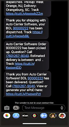 automated SMS text