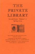 Private Library Seventh Series Volume 1:1 Spring 2018