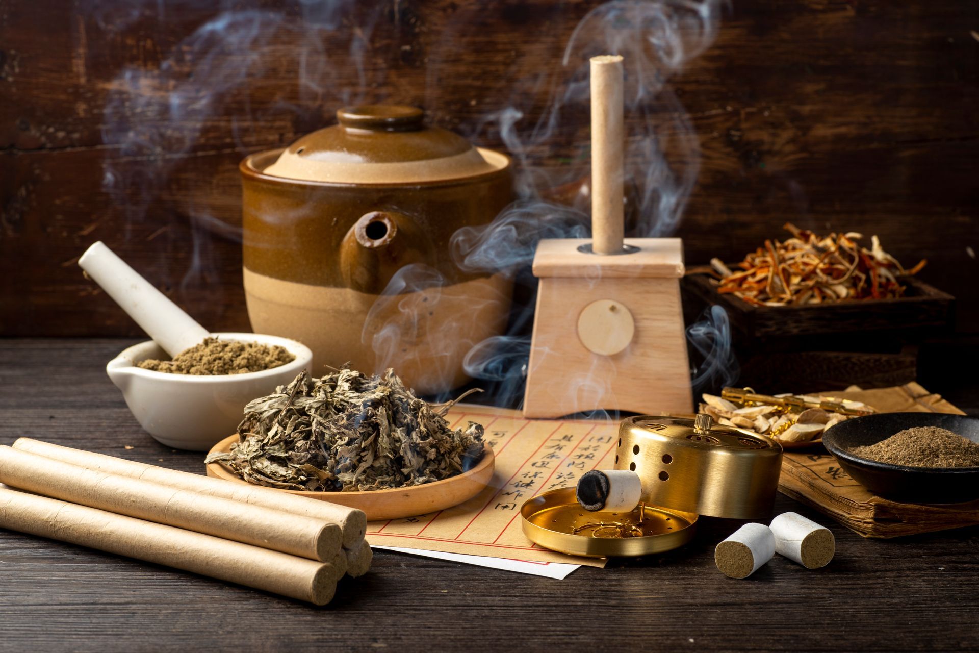 a book is open to a page that says ' chinese medicine ' on it