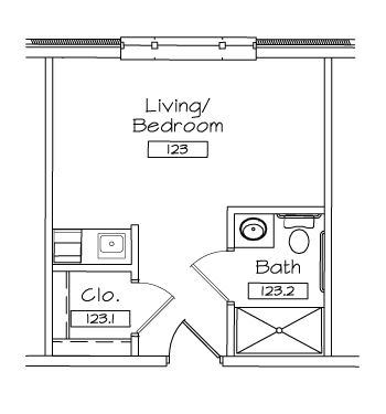 Assisted Living Apartment one bedroom
