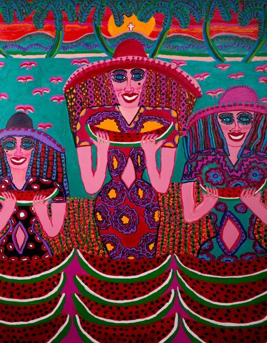 Watermelon Ladies - Giclee