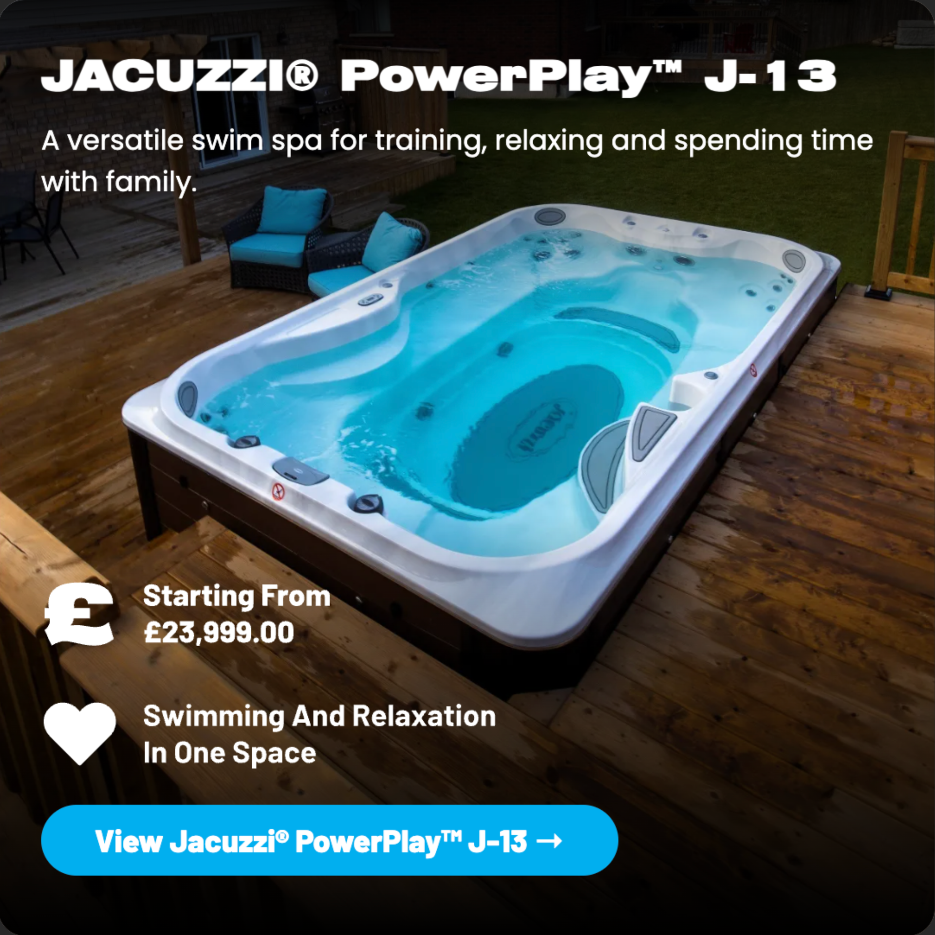 Jacuzzi J-13 PowerPlay Swim Spa
