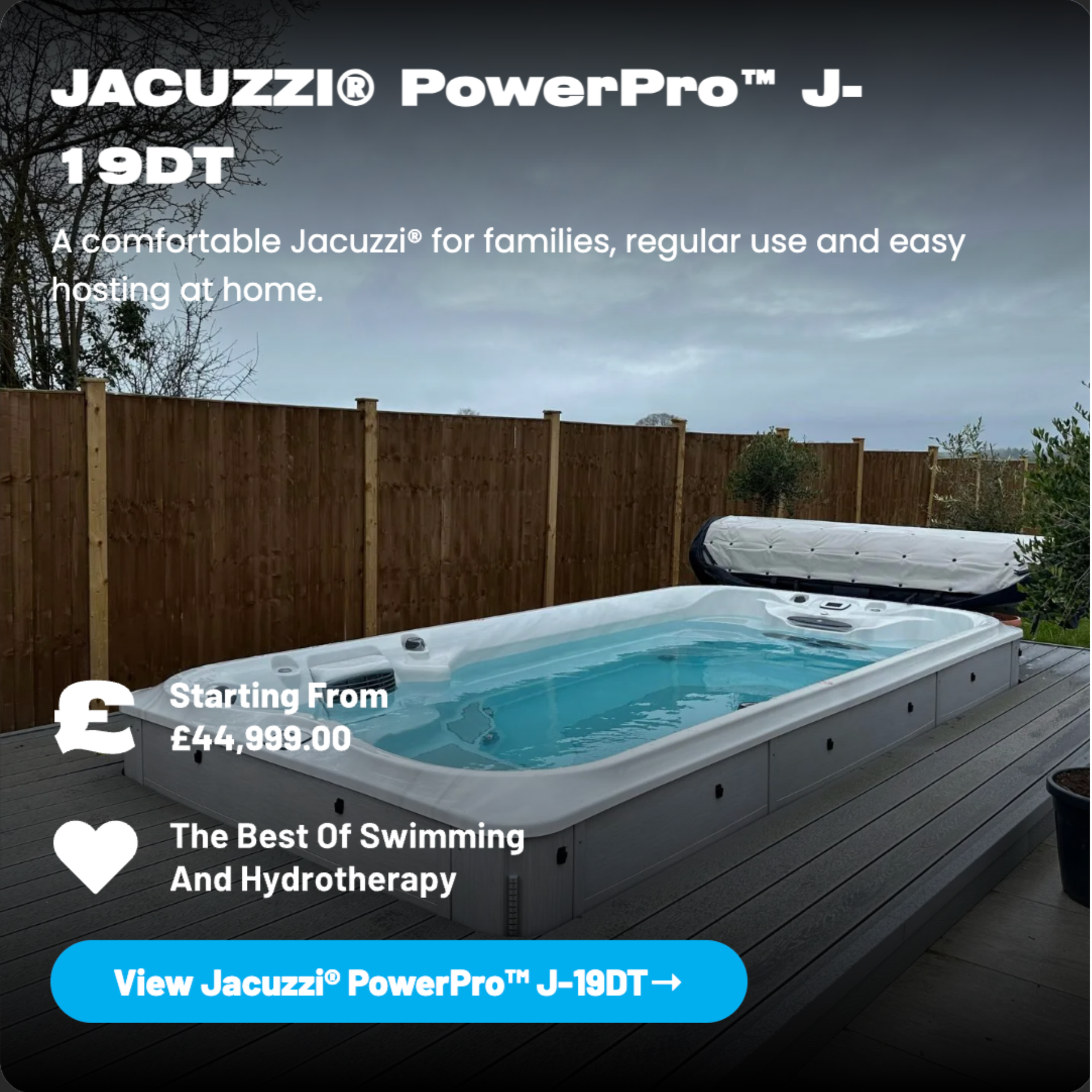 Jacuzzi PowerPro J19DT Swim Spa