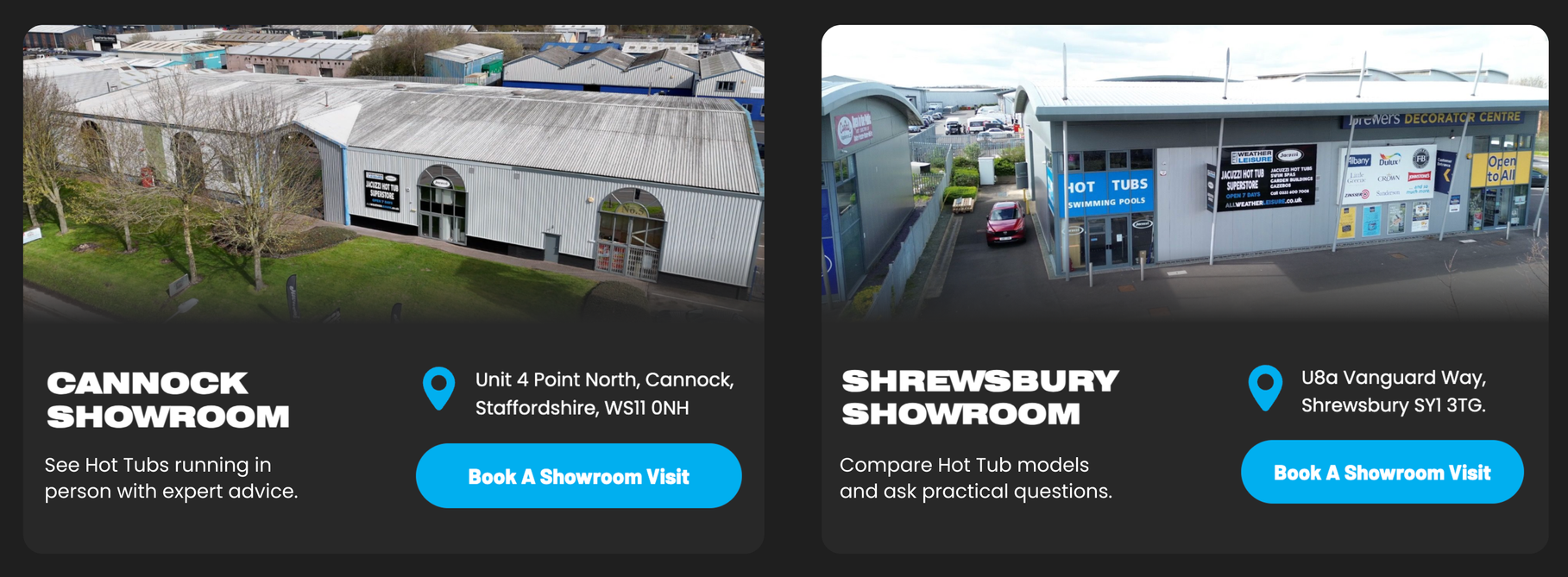 Hot Tub and Swim Spa Showroom Midlands