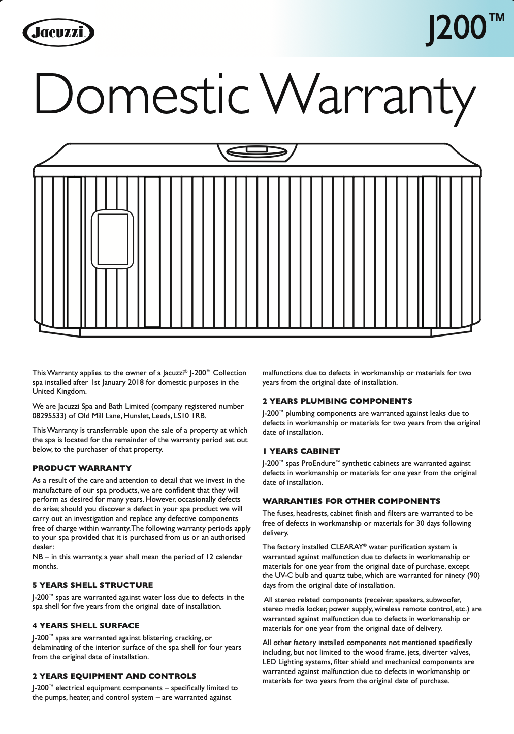 J200 2018-2022 Warranty